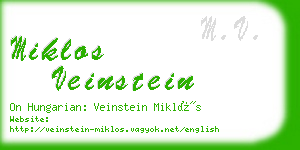 miklos veinstein business card